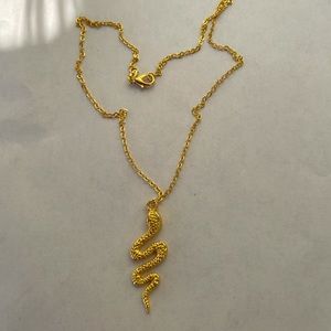 Gold snake necklace